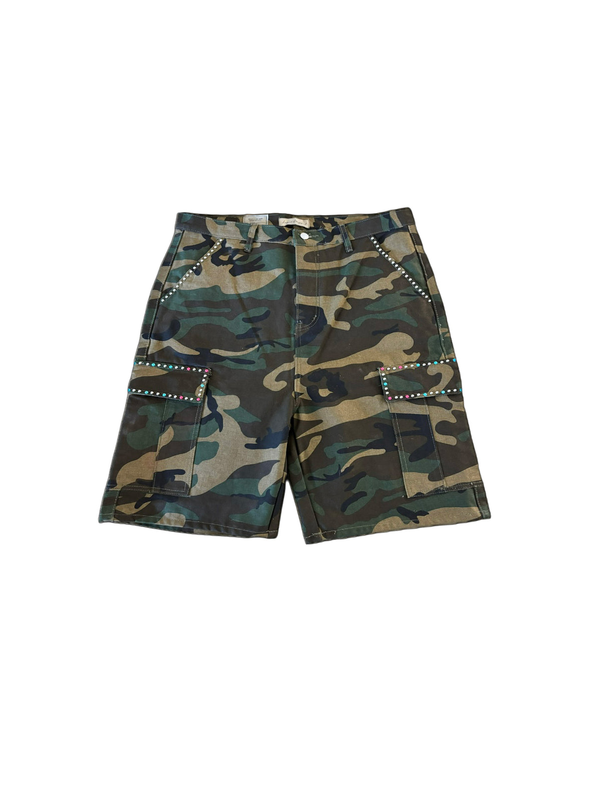 Studded Camo Shorts